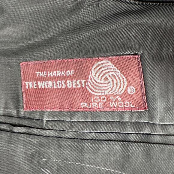 Evan Picone Black Two Button Closure Notched Lapels Flap Pockets Blazer 41L - Picture 4 of 11